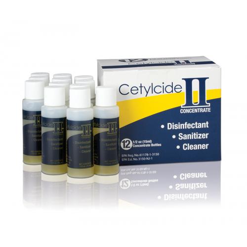 Cetylcide-II Hard Surface Disinfectant in 1/2 oz. Refills - Pre-Measured Bottles, Bulk Packs